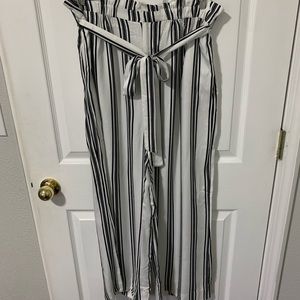 High-Waisted Tie-Belt Soft Pants